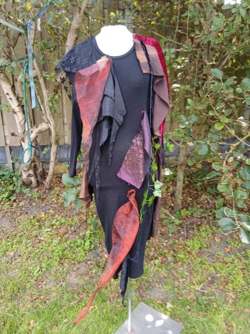 Gave zwart-rode heksen jurk mt S, Kleding | Dames, Carnaval, ., Ophalen of Verzenden, Zo goed als nieuw