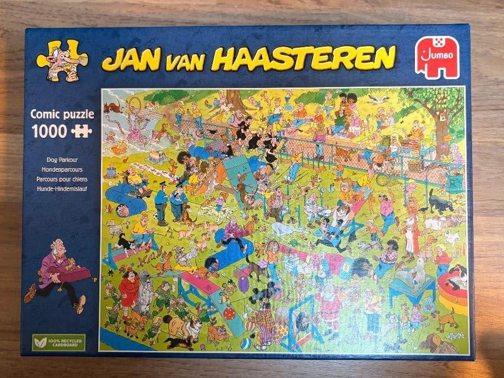 Jan van Haasteren – Hondenparcours – mist 1 stukje, Hobby en Vrije tijd, Ophalen of Verzenden, 500 t/m 1500 stukjes, Zo goed als nieuw