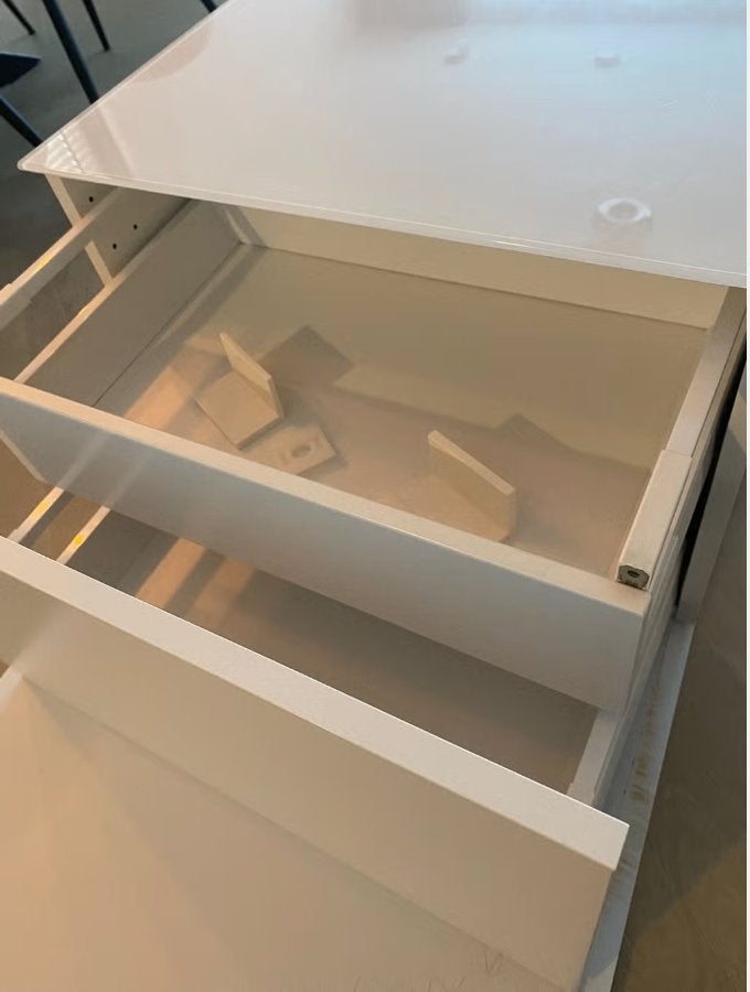 Metod kast 60x37x40 met 2 Maximera lades en glasplaat, Ophalen, Gebruikt, Wit, 50 tot 100 cm
