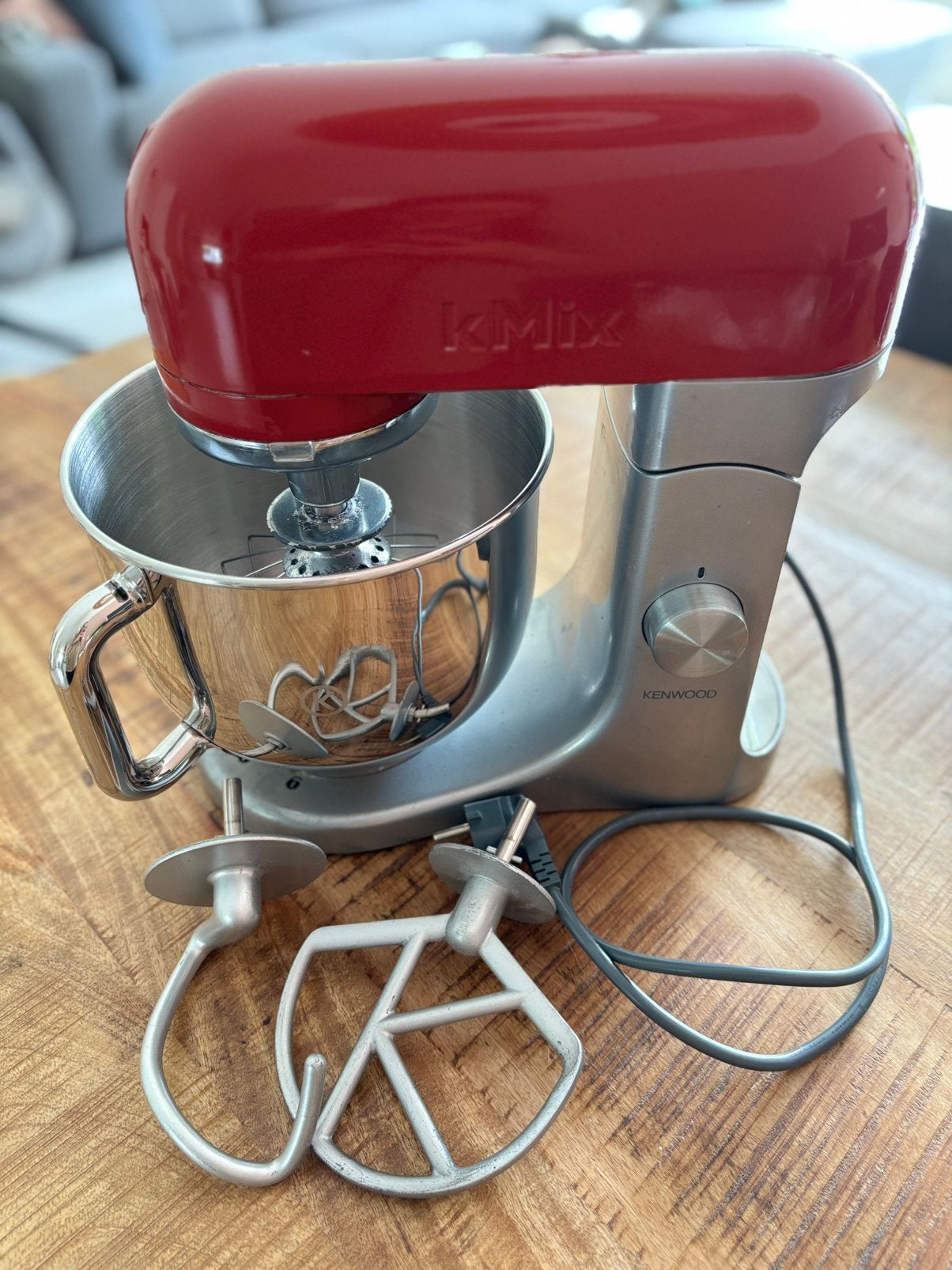 Kenwood kMix Keukenmachine Rood - Incl. Haken en Garde, Ophalen, Gebruikt, 3 snelheden of meer