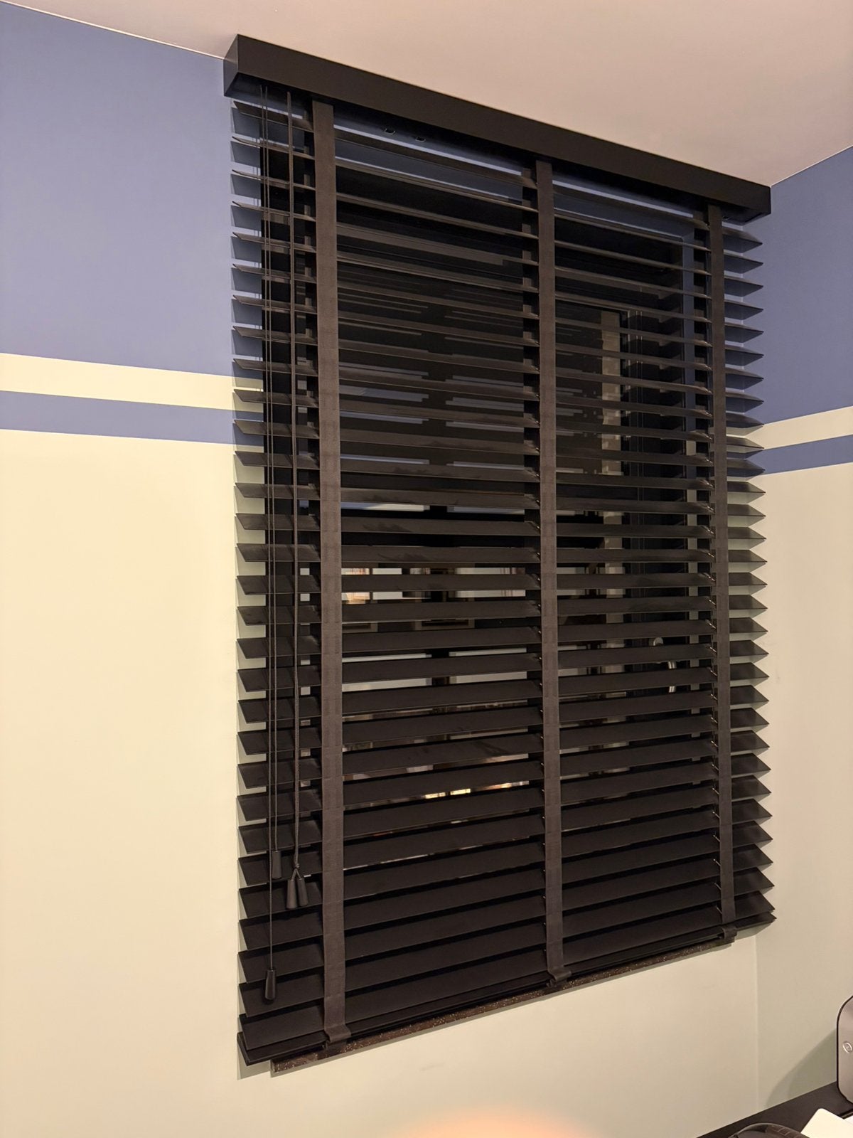 Raambekleding houten shutter Basswood zwart, Ophalen, Overige merken, Zwart, Zo goed als nieuw