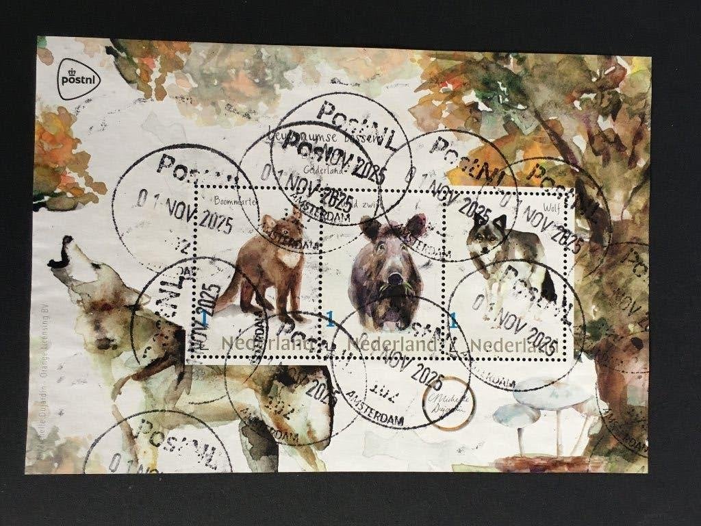 954g Persoonlijk - vel naturalis, zoogdieren - gestempeld, Ophalen of Verzenden, Na 1940, Gestempeld