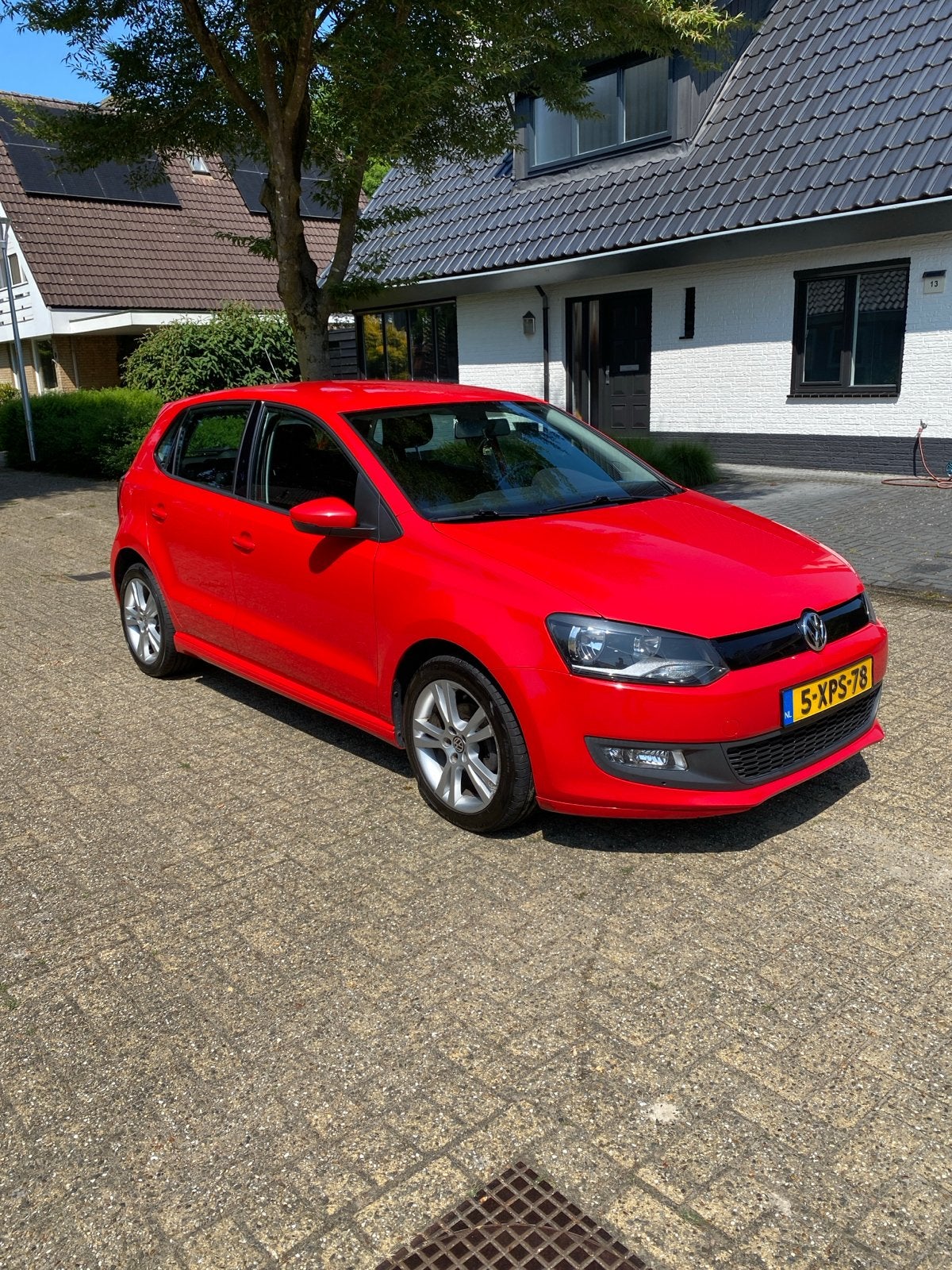 Volkswagen Polo 1.4 TDI 55KW BMT 2014 Rood, Auto's, Voorwielaandrijving, Stof, 74 pk, 580 kg