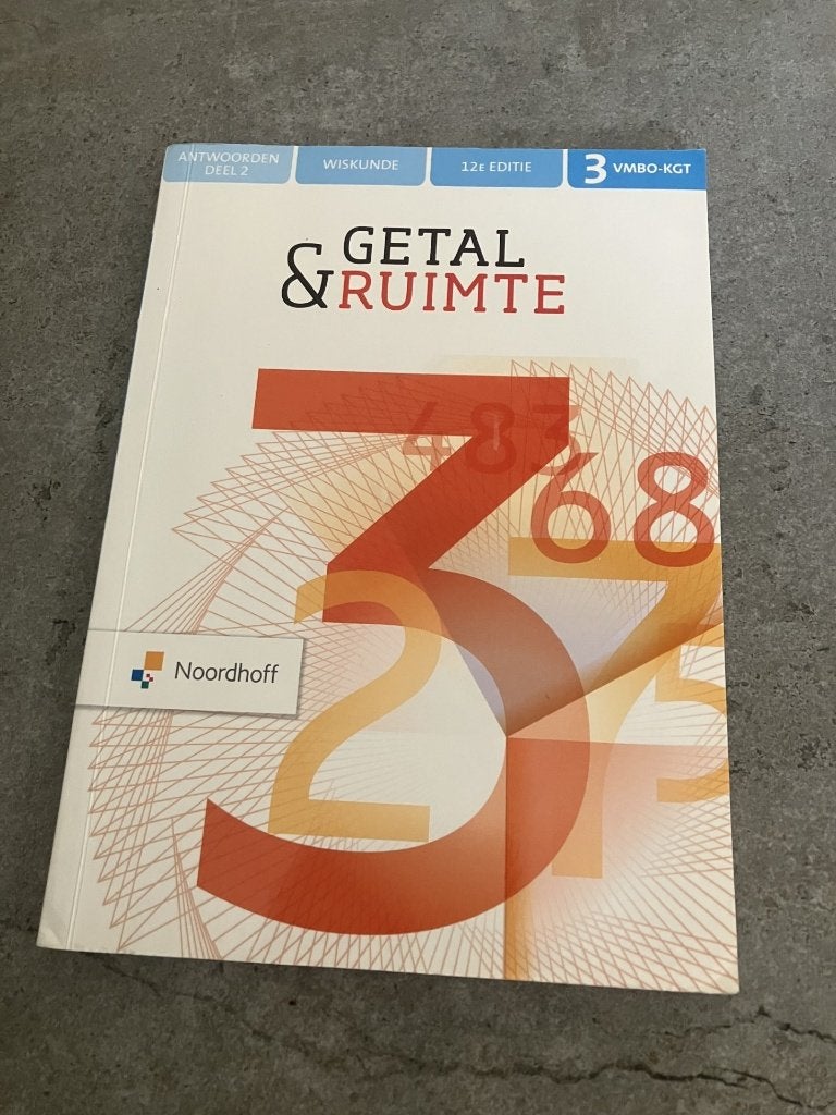3 vmbo-kgt / Getal & Ruimte / Anwtoorden deel 2, Boeken, Ophalen of Verzenden, Gelezen, VMBO