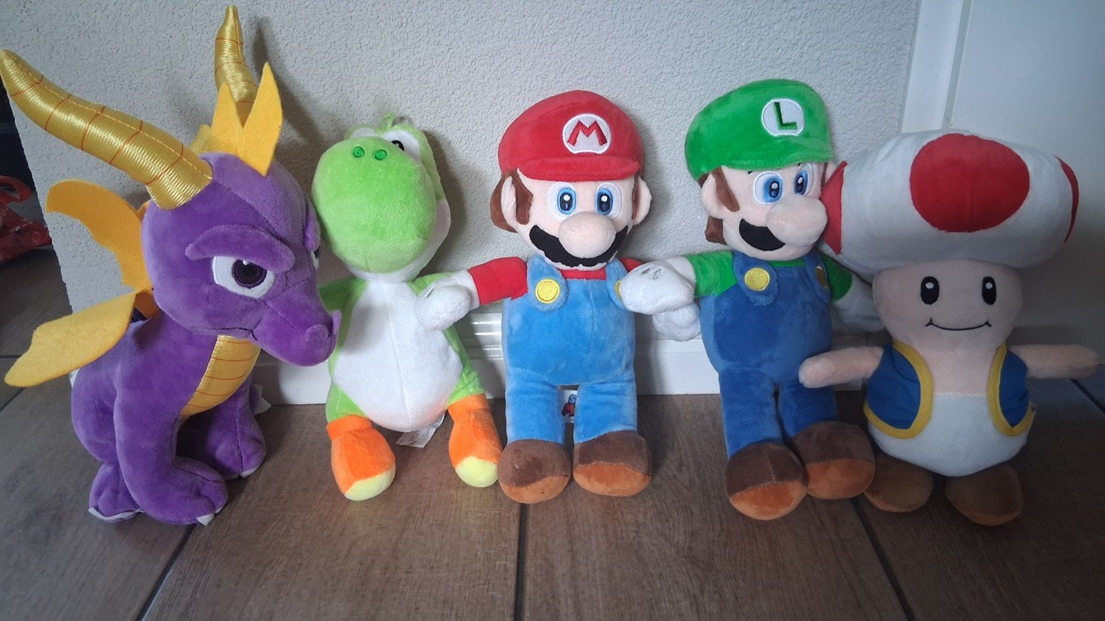 Complete set van 5 Super Mario knuffels - 30 cm, Overige typen, Ophalen of Verzenden, Zo goed als nieuw, Nintendo