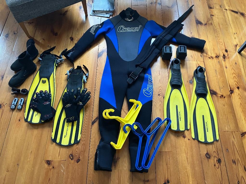 Mares Scubapro zwemvliezen lood schoentjes duikpak, Watersport en Boten, Duiken, Ophalen of Verzenden, Gebruikt, Duikpak