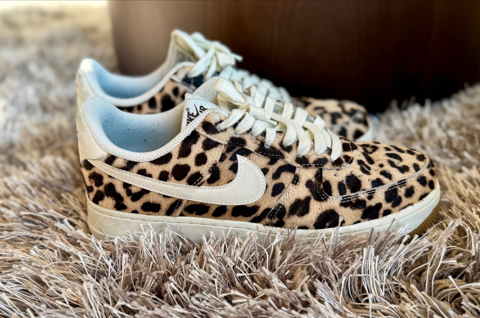Nike Air Force 1 '07 Premium Leopard Print Sneakers, Ophalen of Verzenden, Zo goed als nieuw, Overige kleuren, Sneakers of Gympen
