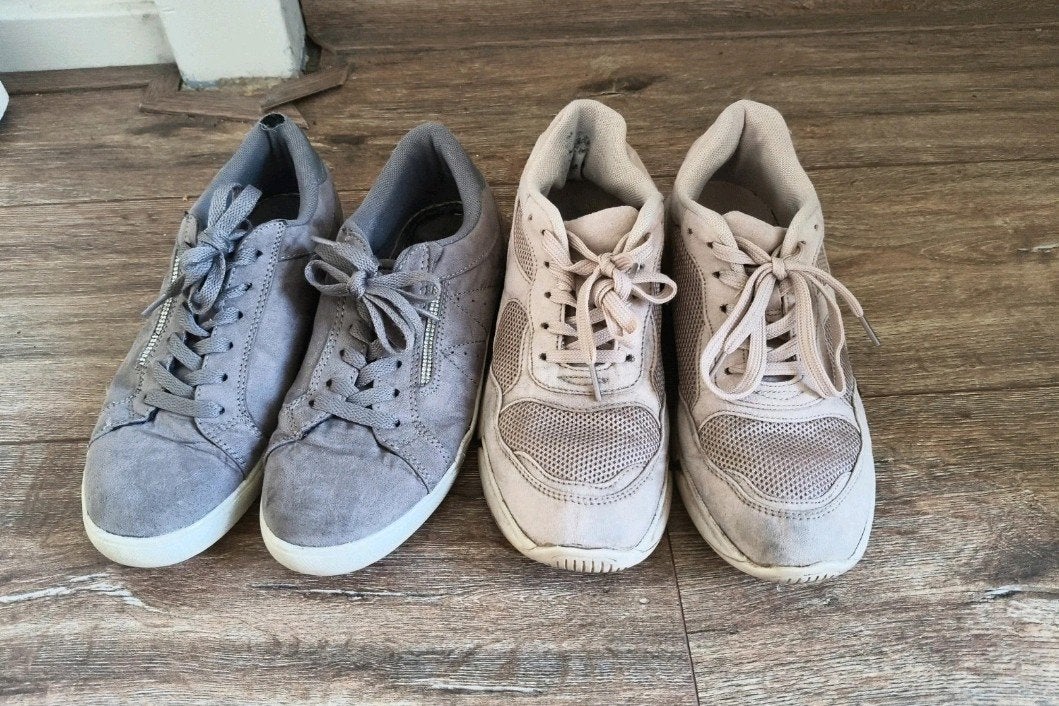 2 paar sneakers maat 39 grijs & roze, Ophalen of Verzenden, Beige, Sneakers of Gympen