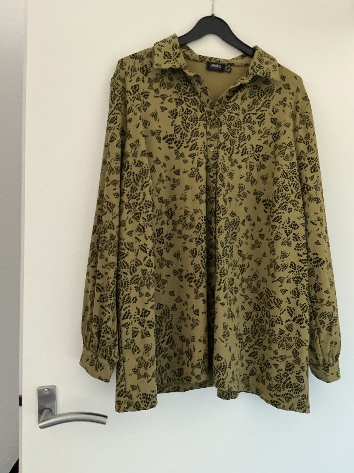 Blouse Yesta mt. 50, Kleding | Dames, Ophalen of Verzenden, Zo goed als nieuw, Groen, Blouse of Tuniek
