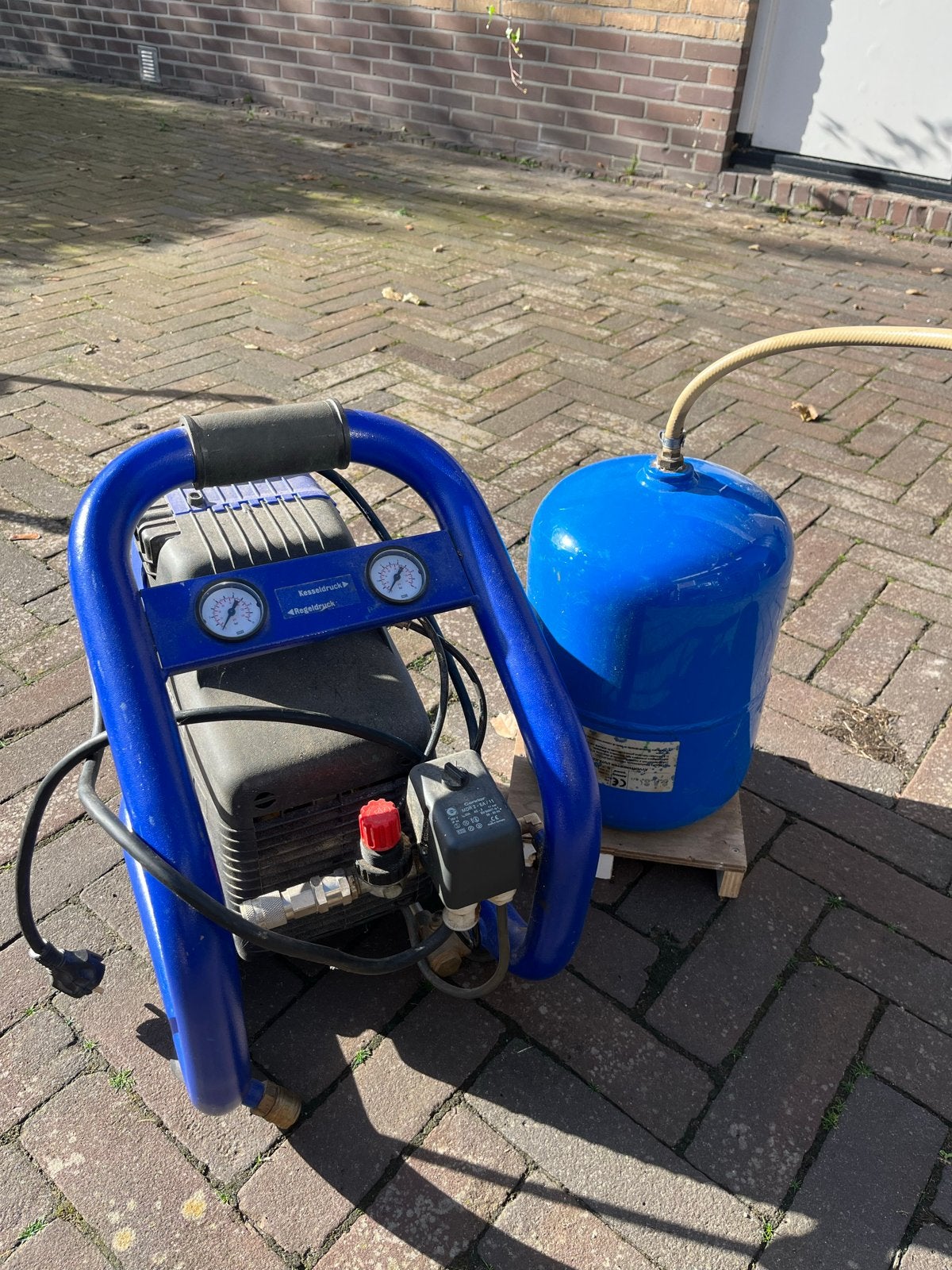 Elektra Beckum Power 150 Compressor met drukvat, Ophalen, Gebruikt, 6 tot 10 bar, 25 tot 100 liter