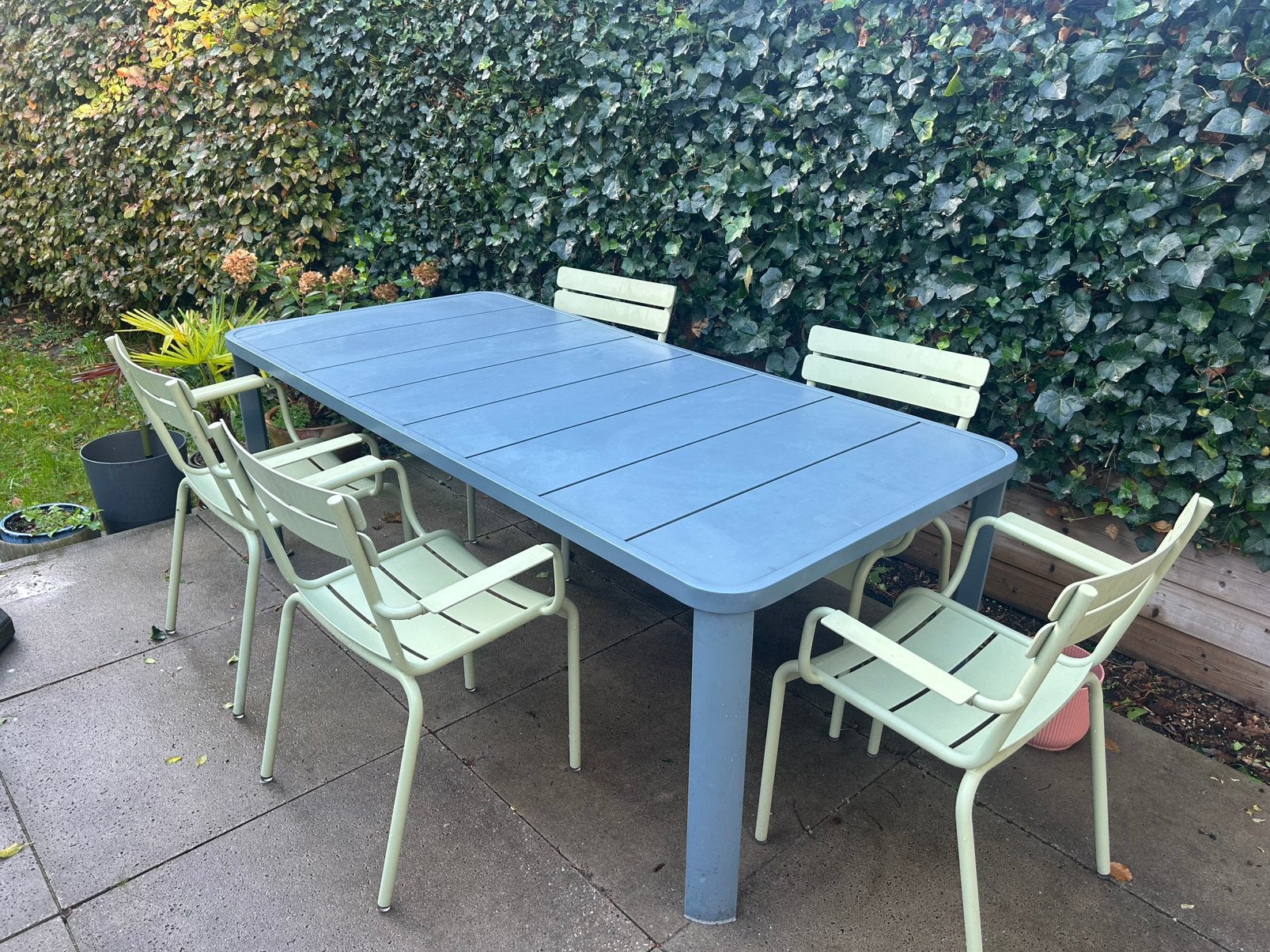 Fermob Oleron tuintafel storm grey, Ophalen, Zo goed als nieuw