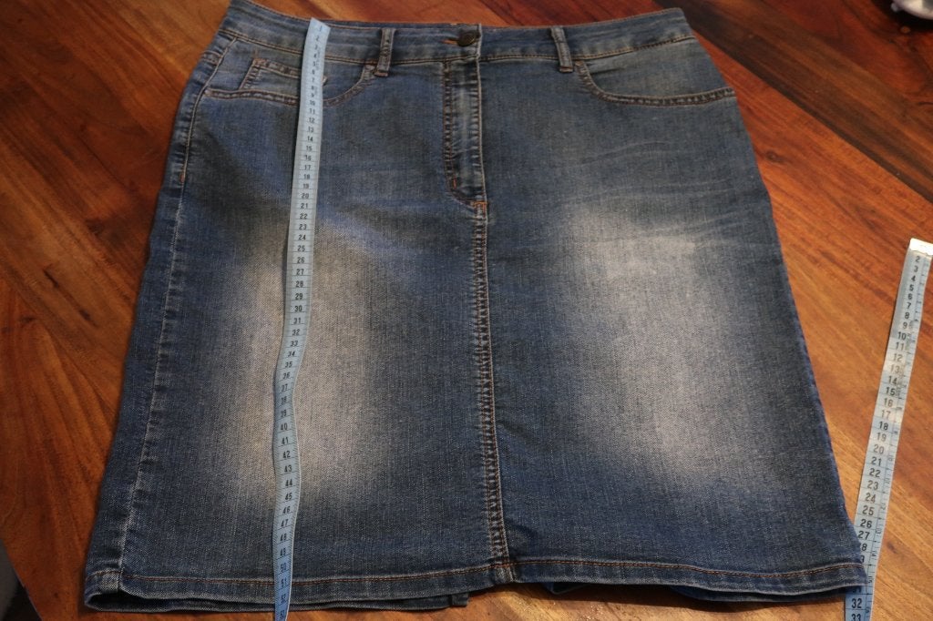 Purdey Spijkerrok blauw maat 42, Blauw, Maat 42/44 (L), Ophalen of Verzenden, Zo goed als nieuw
