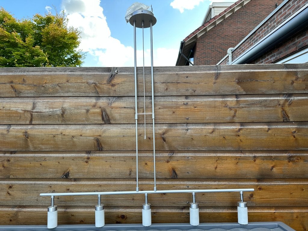 Massive plafondlamp eettafel, Ophalen, Overige fittingen, Glas, Modern, strak