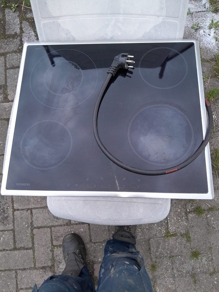 Inductie Kookplaat Siemens, Witgoed en Apparatuur, Kookplaten, Ophalen, Gebruikt, 4 kookzones, Inbouw
