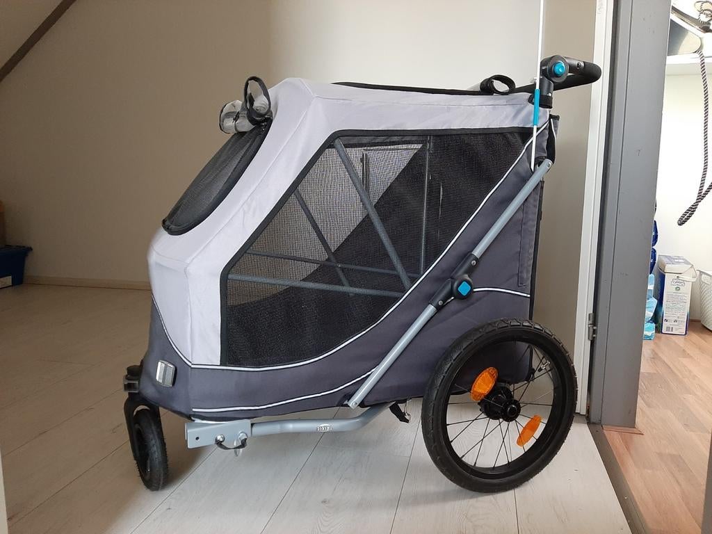 Trixie fietskar hond/kat licht grijs, Ophalen of Verzenden, Zo goed als nieuw, Hondenkar