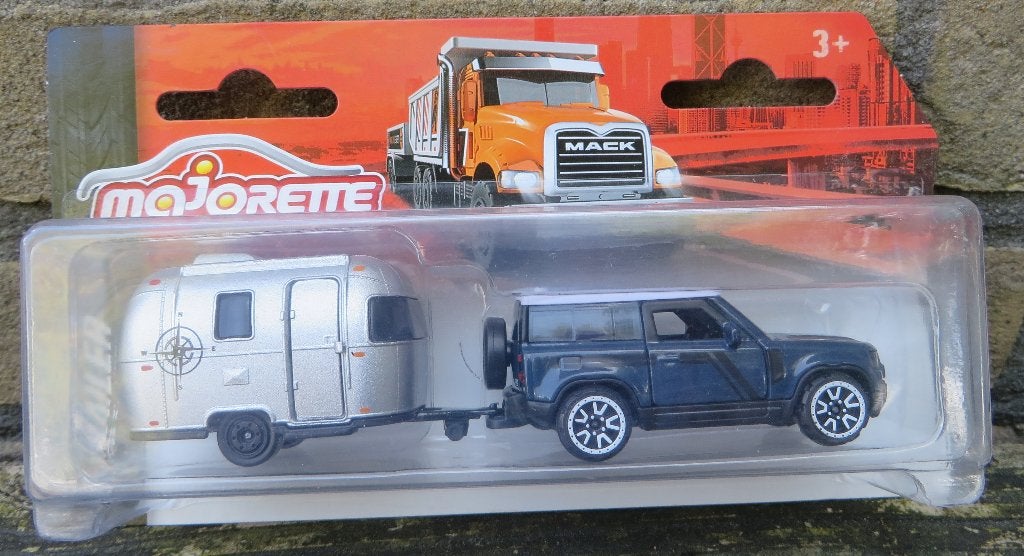 Majorette Land Rover Defender 90 & Airstream Caravan, Ophalen of Verzenden, Nieuw, Auto