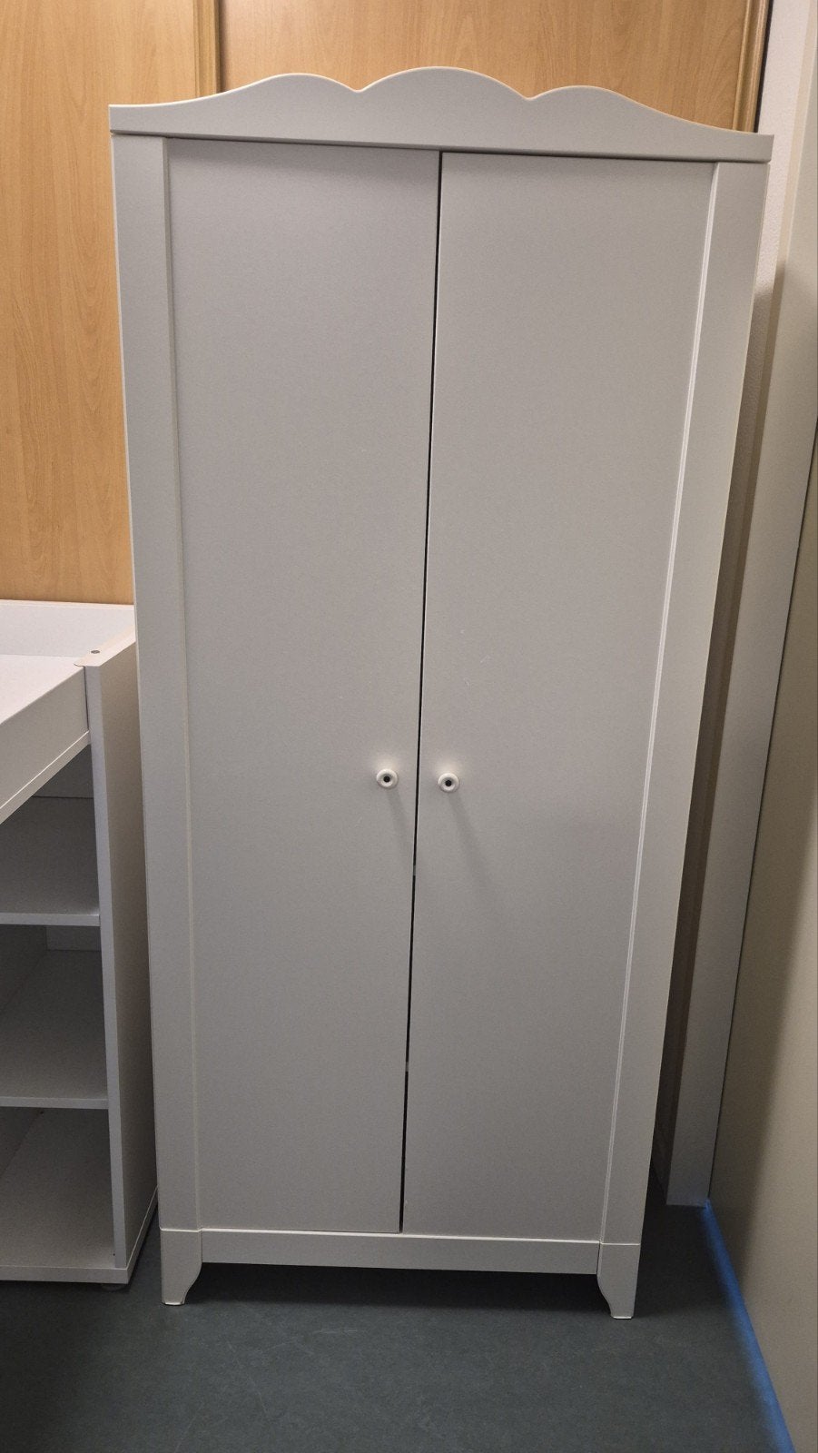 Smagora Ikea kinderkast wit met planken en roede, Ophalen, Gebruikt, Kast, 105 cm of meer