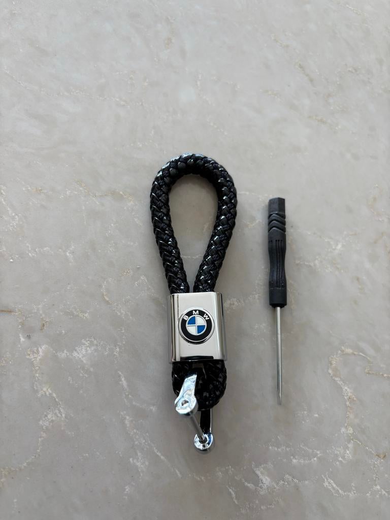 BMW autosleutelhanger nieuw zwart leder, Ophalen of Verzenden, Nieuw