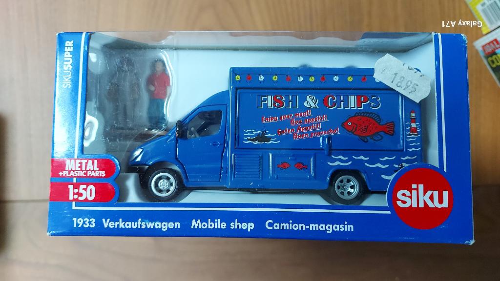 Siku 1933 Verkoopwagen fish & chips, Ophalen of Verzenden, Zo goed als nieuw, Bus of Vrachtwagen, SIKU