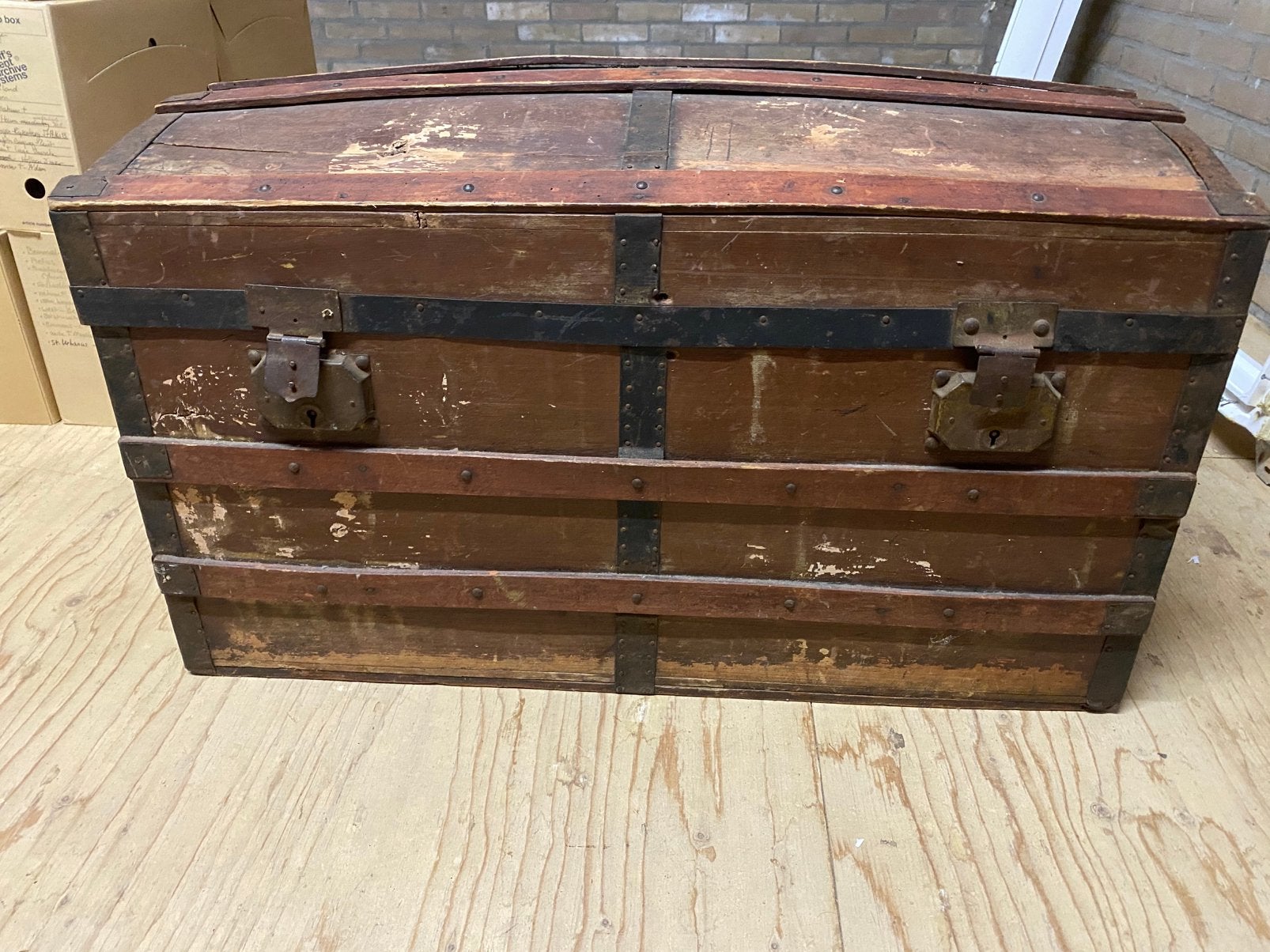 Antieke ‘piraten’ kist, Huis en Inrichting, Ophalen, Minder dan 50 cm, Gebruikt, 50 tot 100 cm