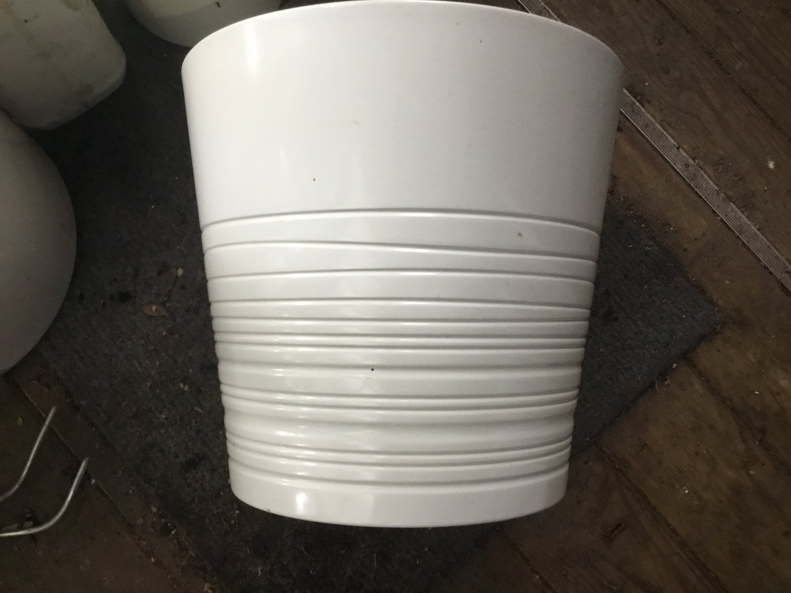 witte bloempotten, Ophalen, Rond, Aardewerk, Minder dan 40 cm
