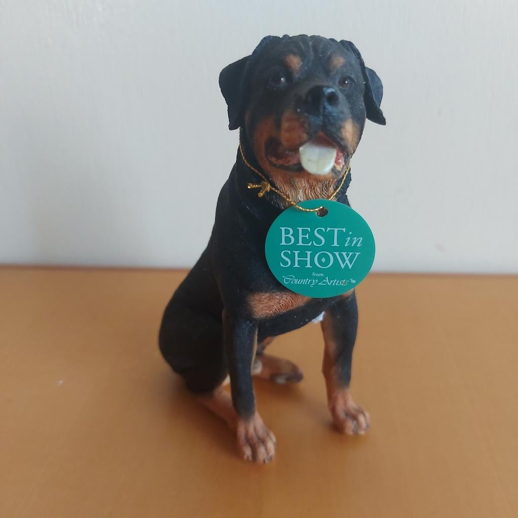 Rottweiler beeldje, Ophalen of Verzenden, Zo goed als nieuw, Dier