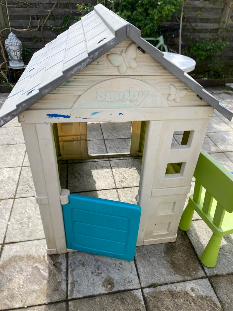 Smoby house plus 3 ikea chairs, Ophalen, Gebruikt, Kunststof