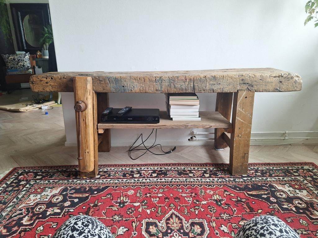 Robuuste houten werkbank kampen, Ophalen, Gebruikt