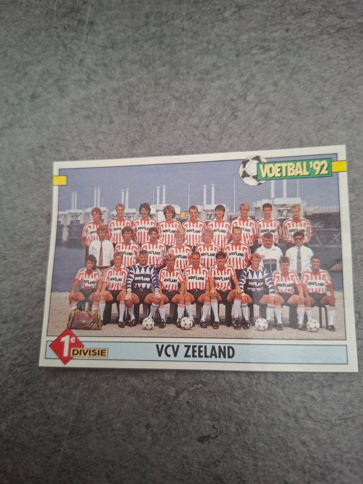 Panini sticker Voetbal 92. Teamfoto VCV Zeeland., Ophalen of Verzenden, Zo goed als nieuw, Sticker