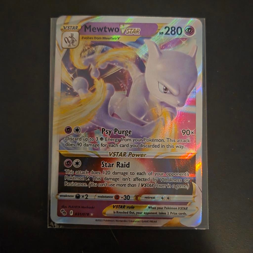Mewtwo Vstar 031/078, Ophalen of Verzenden, Zo goed als nieuw