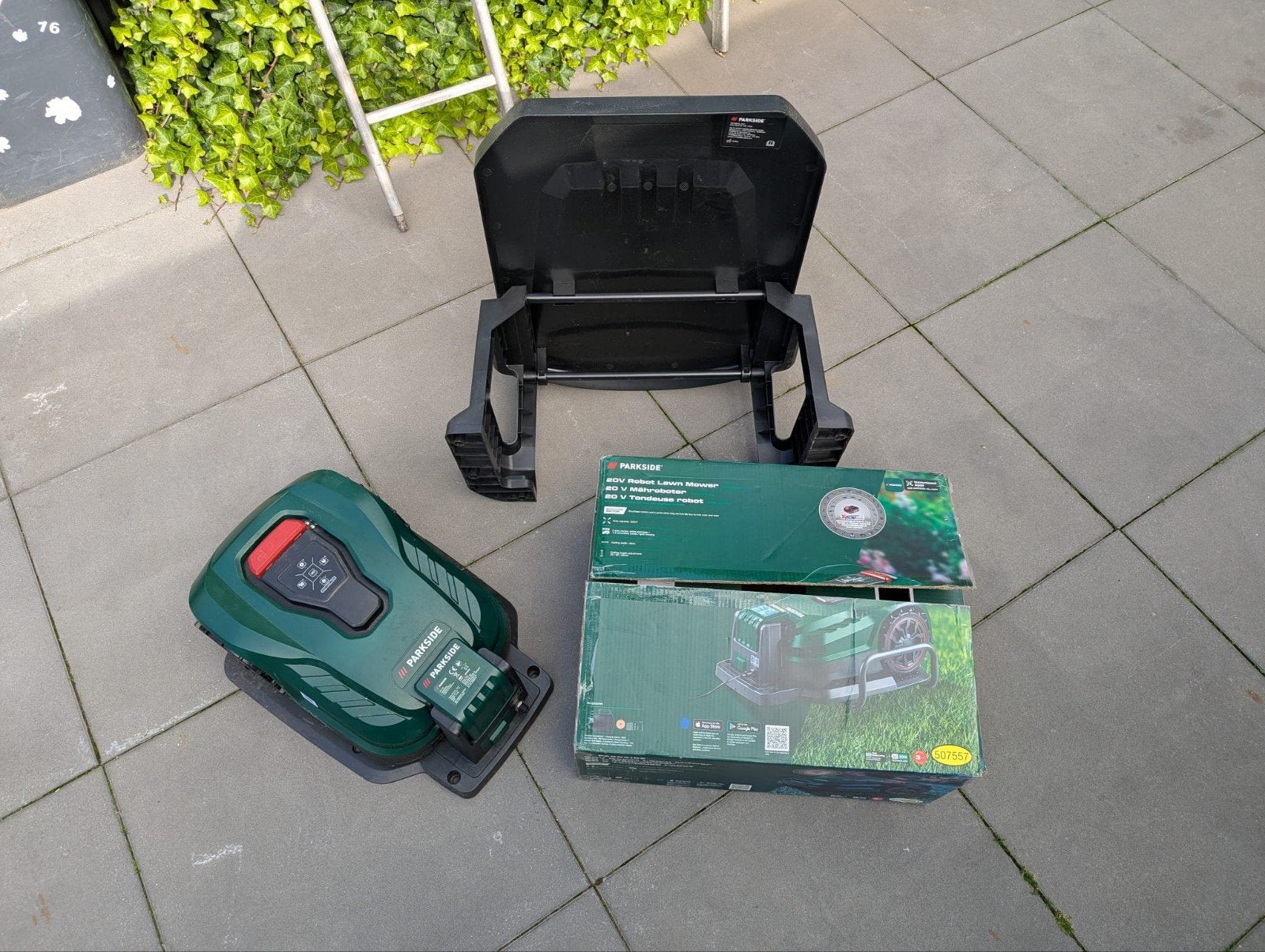 Parkside 20V Robot Grasmaaier PAMRC 250 A1 City, Tuin en Terras, Ophalen, Cirkelmaaier, Minder dan 30 cm, Accu-grasmaaier