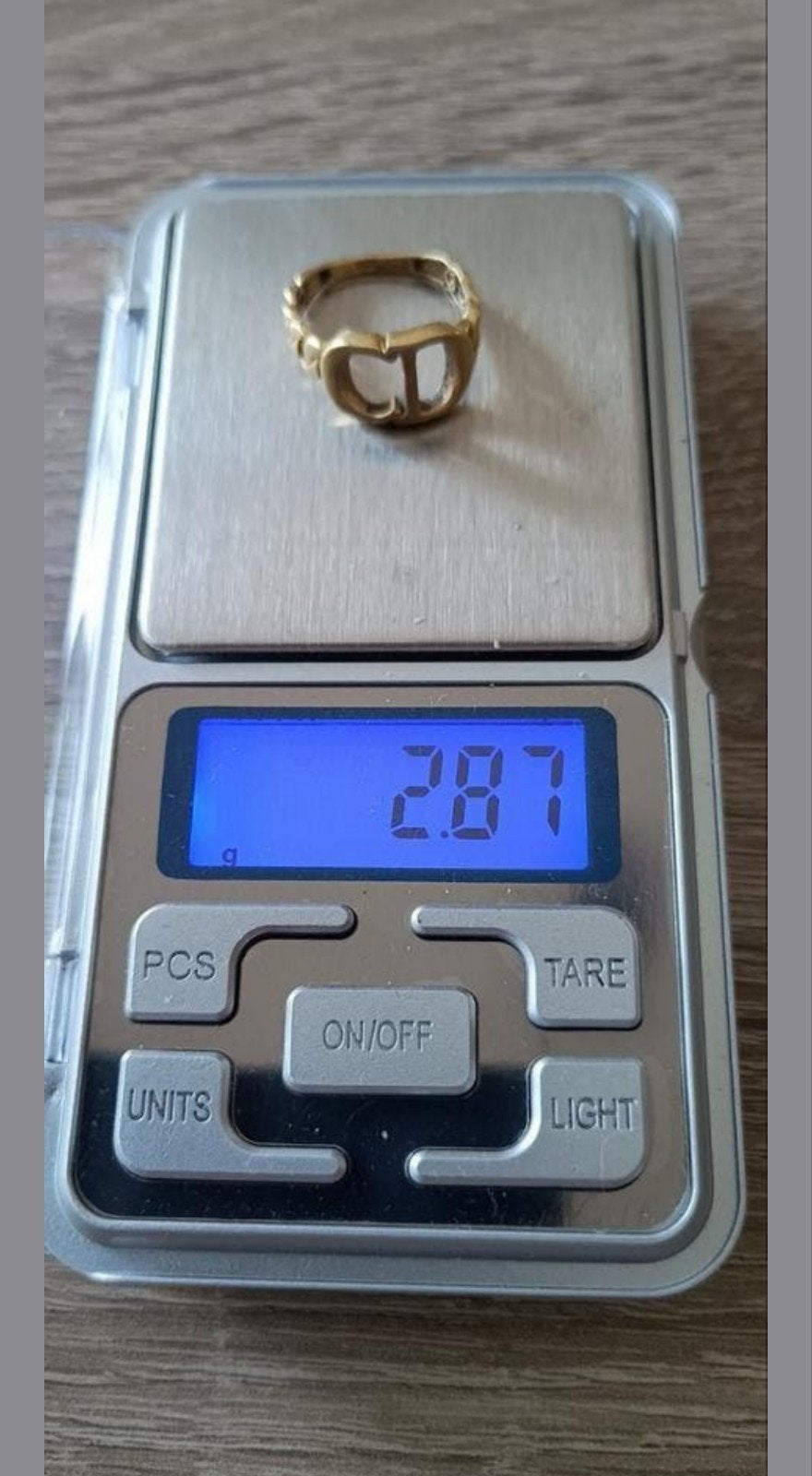 Gouden ring met CD-logo, 2.87 gram (18k), Sieraden, Tassen en Uiterlijk, Ophalen of Verzenden