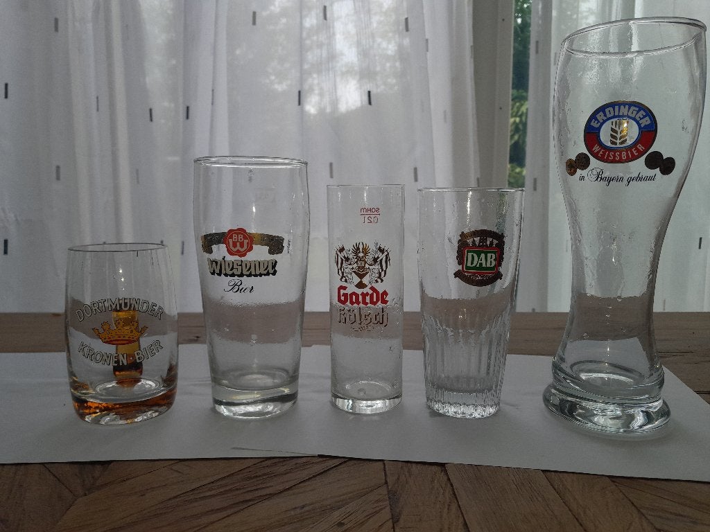 Duitse Bierglazen, Verzamelen, Ophalen, Zo goed als nieuw, Bierglas