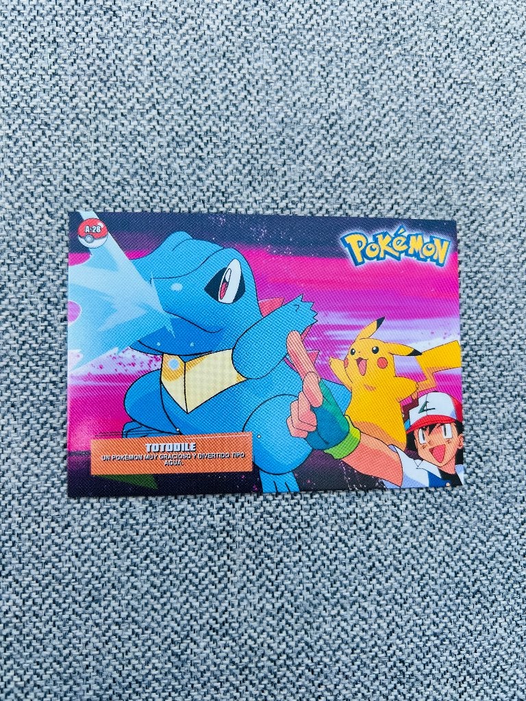Totodile Pikachu Ash Johto Card Top Collection Promo Pokemon, Verzenden, Zo goed als nieuw, Losse kaart, Foil
