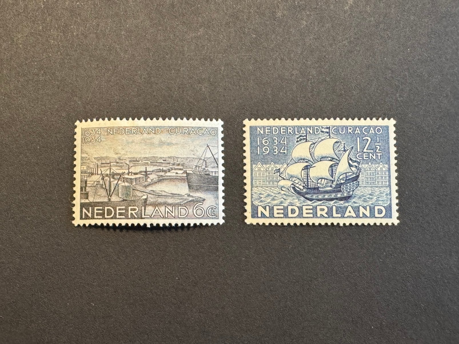 1934 Curacao NVPH nr 267-268 ongestempeld, Postzegels en Munten, Verzenden, T/m 1940