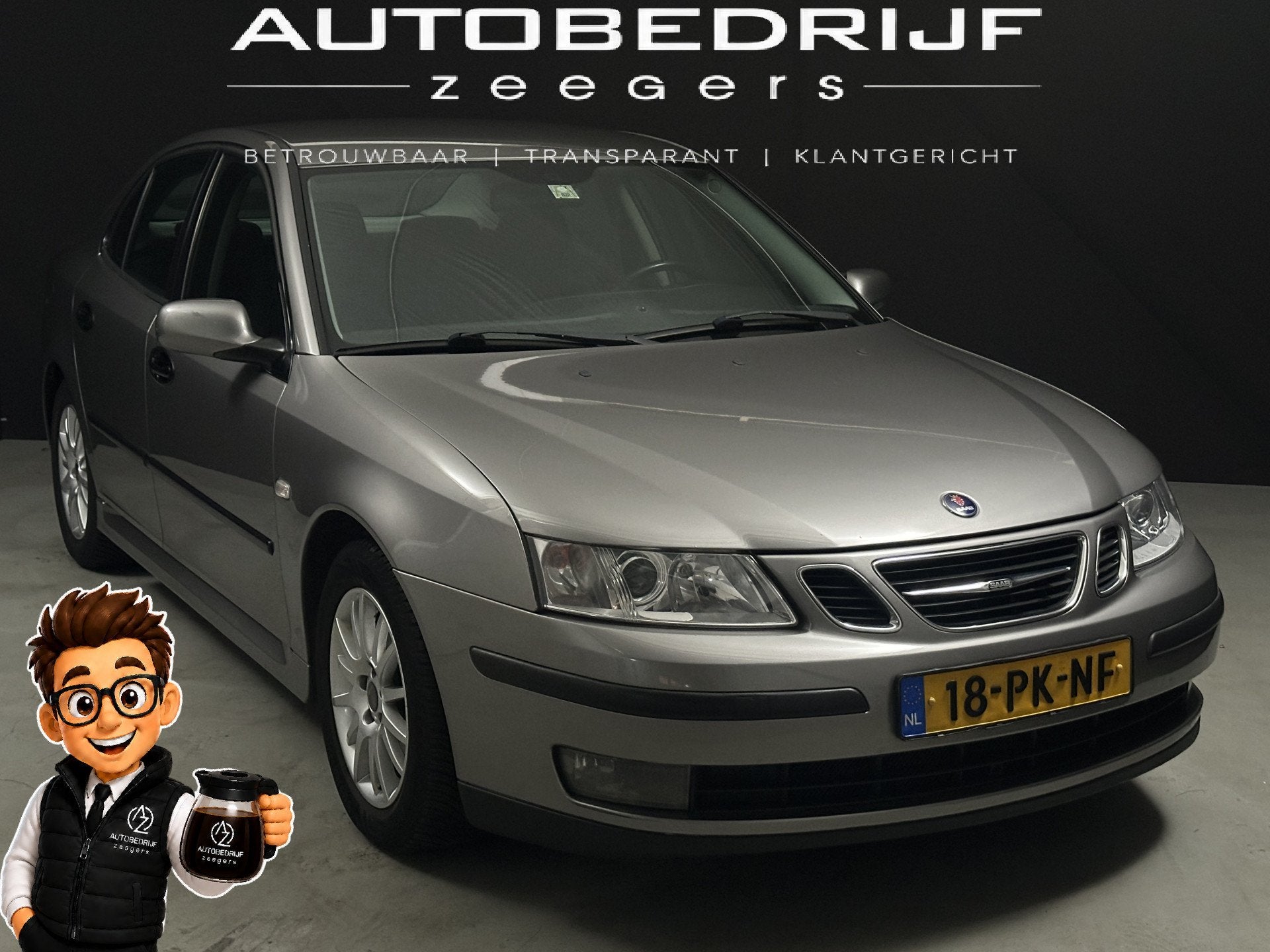 Saab 9-3 Sport Sedan 1.8t Linear *AC*Well-Kept* (bj 2004), Voorwielaandrijving, 1998 cc, Stof, Gebruikt