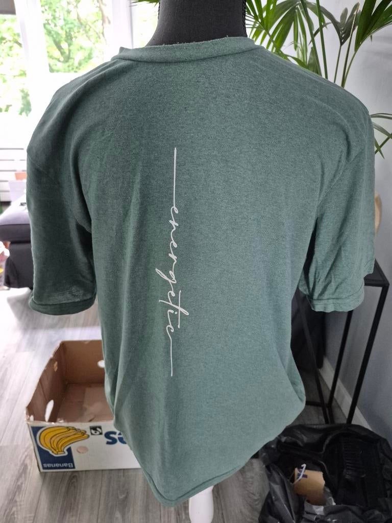 Sting Groen T-shirt met 'energetic' opdruk, maat L, Kleding | Heren, T-shirts, Maat 52/54 (L), Onbekend, Ophalen of Verzenden