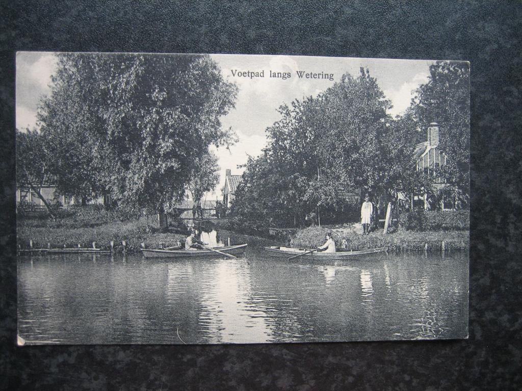 STEENWIJK  voetpad langs de Wetering 1934, Ophalen of Verzenden, 1920 tot 1940, Overijssel