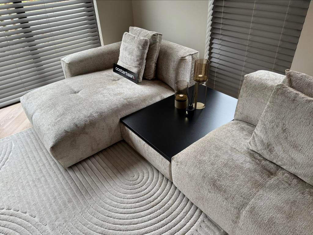 Luxe Velvet Teddy Loungebank Lago 175x360cm NEW Beige UNIEK, Overige materialen, Info@oosterbaanwonen.nl, Venus 31 8448CE Heerenveen