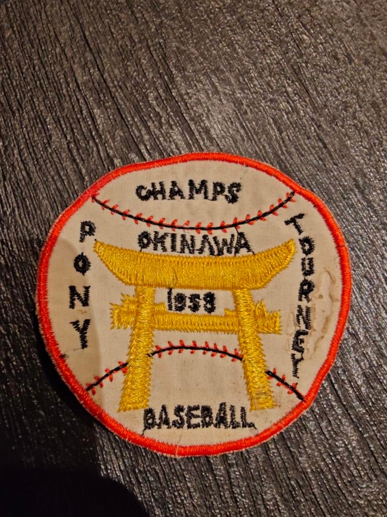 Patch champs Baseball Okinawa, Ophalen of Verzenden, Landmacht, Nederland, Embleem of Badge