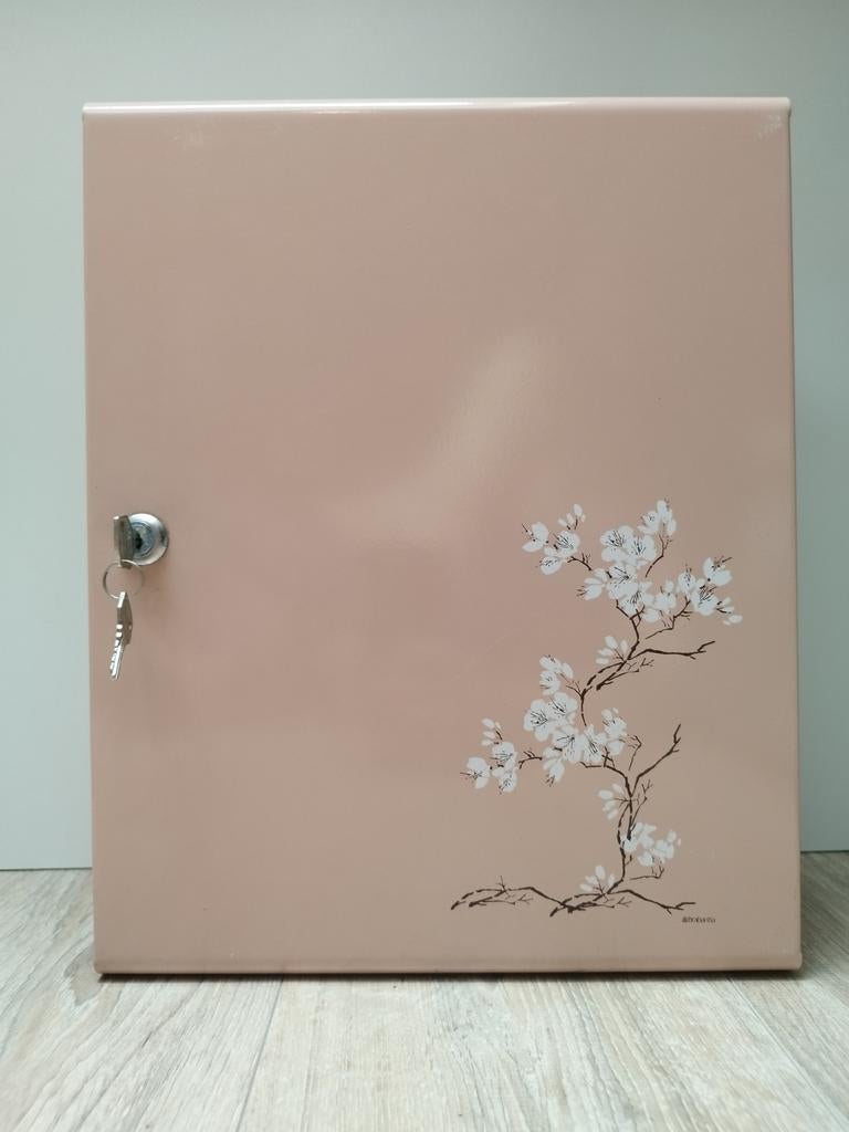 Vintage Brabantia Cherry Blossom medicijnkastje kastje Roze, Verzenden, Zo goed als nieuw