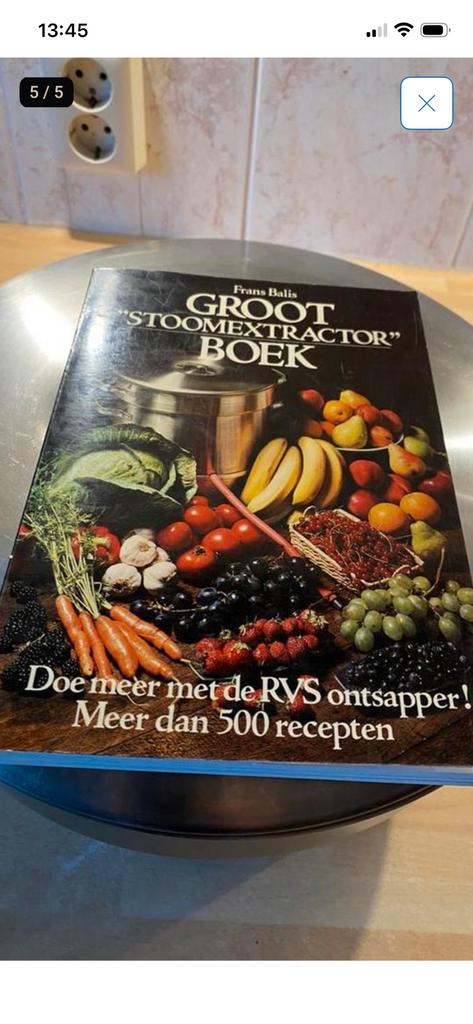 Gezocht groot stoomextractor boek, Ophalen of Verzenden, Gelezen