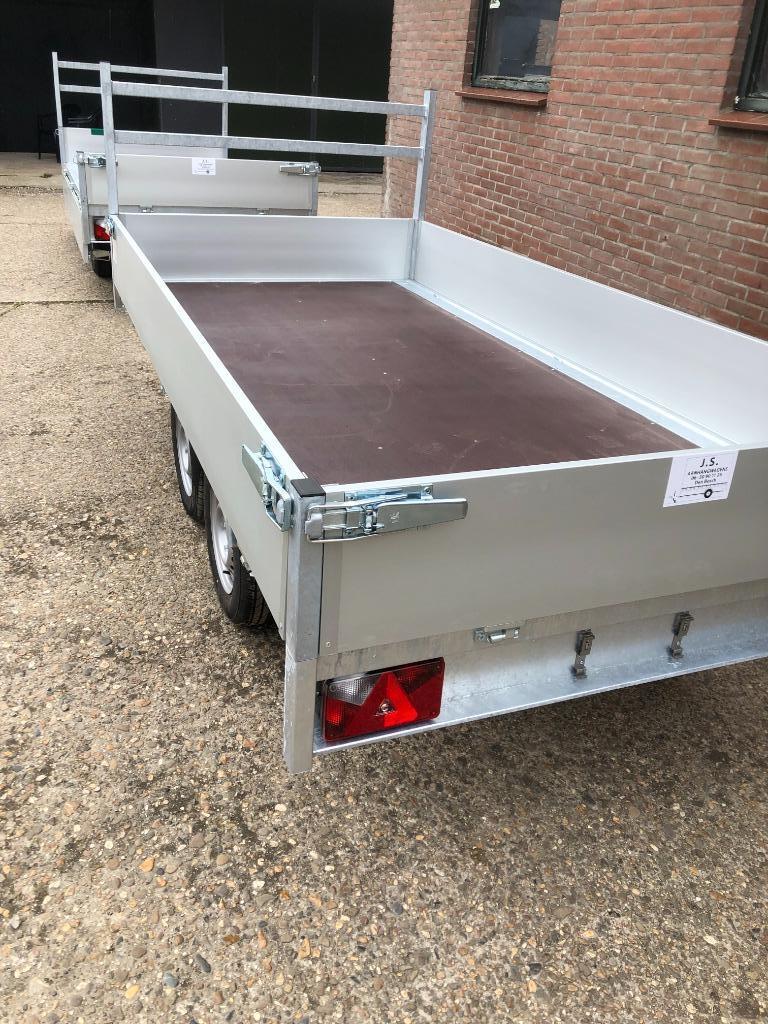 NIEUWE SYMA PLATEAUWAGENS ONGEREMD 3.10.M X 1.56.M-AKTIE, Auto diversen, Aanhangers en Bagagewagens, Ophalen, Nieuw