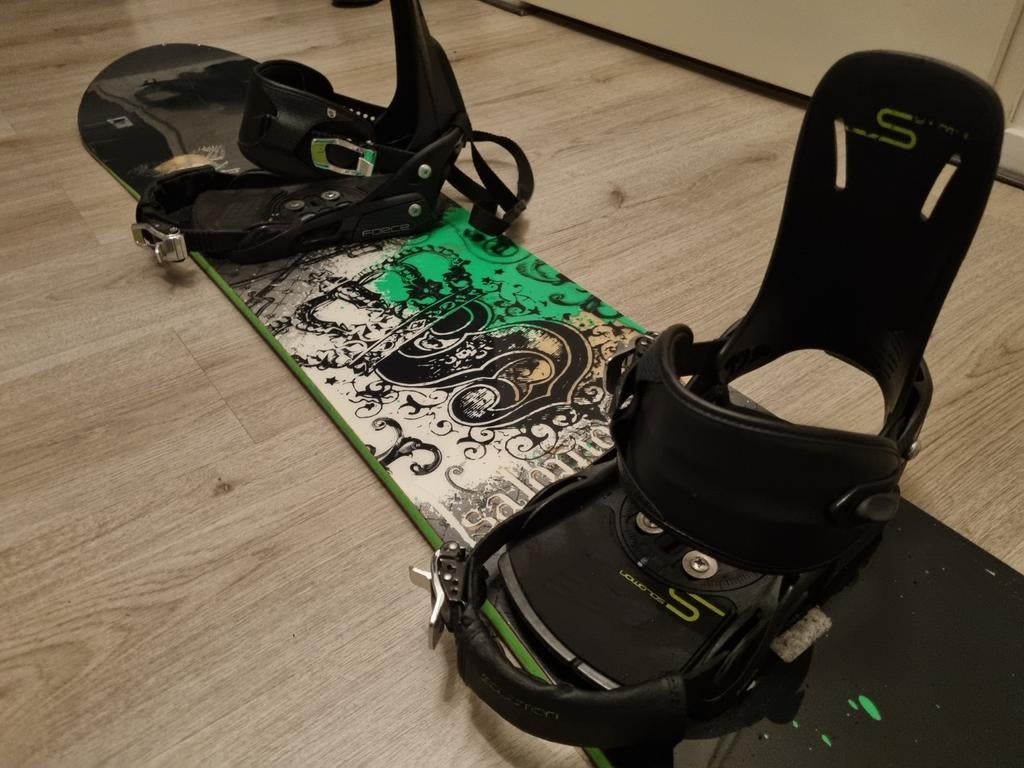 SALOMON PULSE 163 WIDE SNOWBOARD + SALOMON FORCE BINDING, Gebruikt, Salomon, Board, Ophalen of Verzenden
