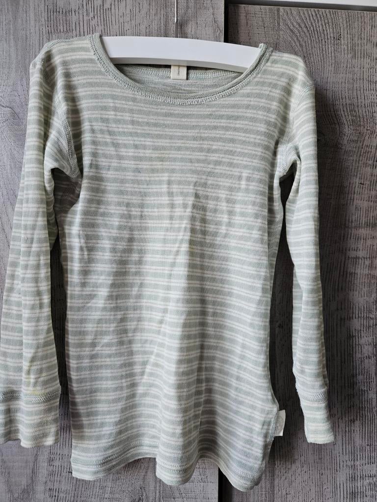 Wolzijde shirt van Dilling maat 98/104 mint/wit, Gebruikt, Jongen of Meisje, Ophalen of Verzenden, Shirt of Longsleeve