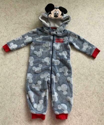 Mickey Mouse warme onesies/ pakje, maat 80, Kinderen en Baby's, Babykleding | Maat 80, Verzenden, Zo goed als nieuw, Jongetje of Meisje
