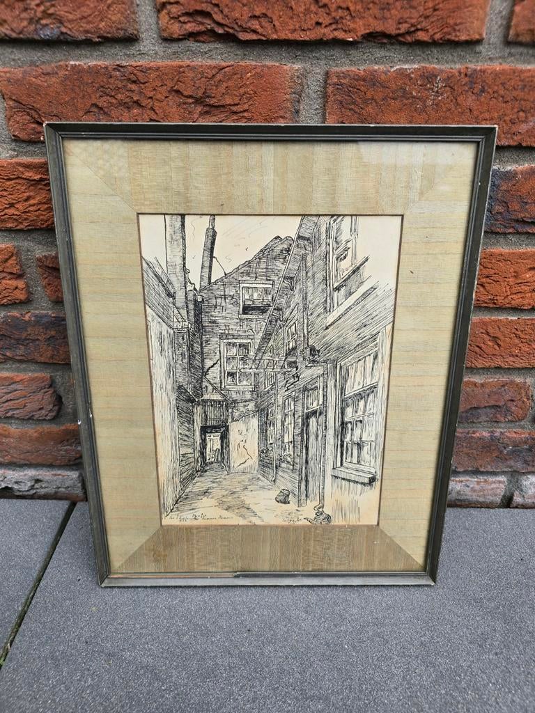 Zeldzame Pentekening 1933 Hofleverancier P.J.Gramwinckel €45, Antiek en Kunst, Ophalen of Verzenden