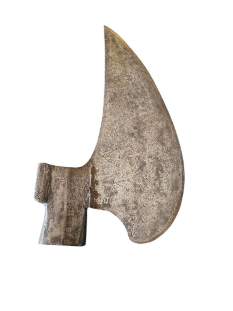 Grote 17e/18e eeuwse 34cm-20cm gemerkte strijd-werk bijl, Verzamelen, Militaria | Algemeen, Landmacht, Duitsland, Ophalen of Verzenden