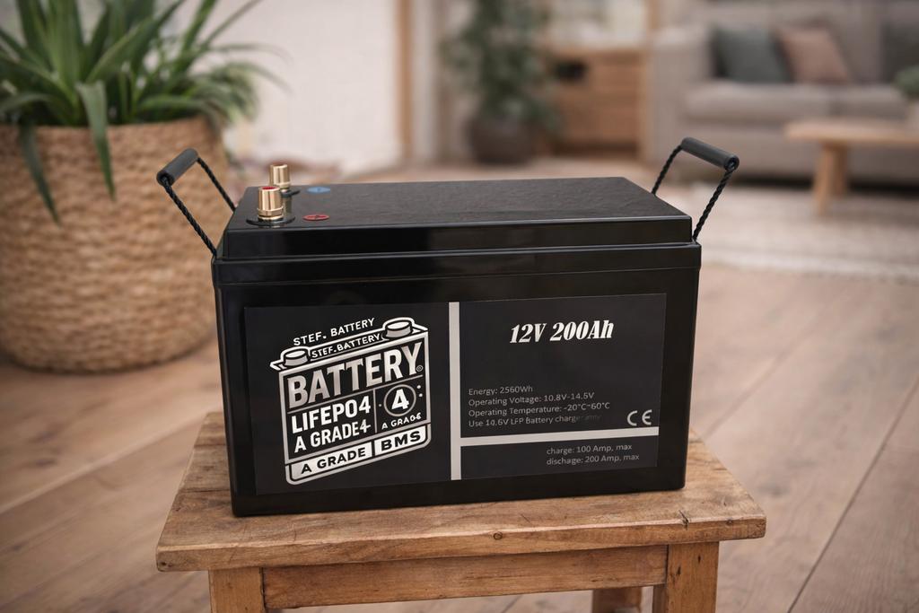 12V 200Ah LiFePO4 lithium accu’s met optie Bluetooth NIEUW, Ophalen of Verzenden, Nieuw