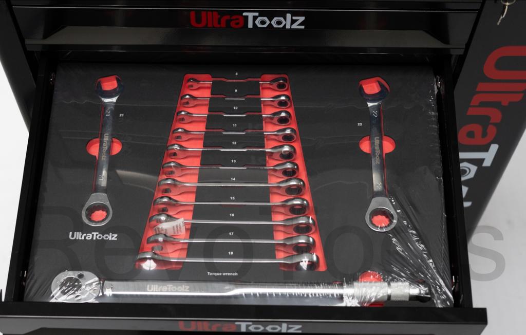 Ultratoolz Gereedschapswagen gevuld 419delig Momentsleutel, Doe-het-zelf en Verbouw, Gereedschap | Handgereedschap, Nieuw, Ophalen of Verzenden